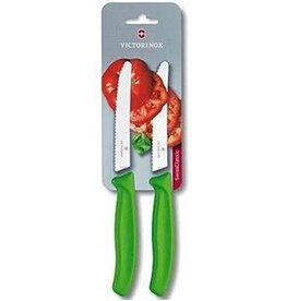 victorinox Victorinox Swiss Classic Tomaten- en kaasmes groen 2 stuks