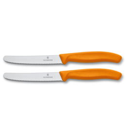 victorinox Victorinox SwissClassic tomaat-, worst en kaasmes oranje (set van 2)