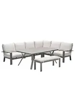 GARDEN IMPRESSION Garden Impressions Rondo lounge-diningset - 6-delig barista - desert sand