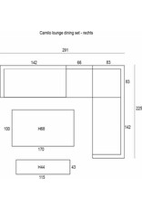 GARDEN IMPRESSION Garden Impressions Rondo lounge-diningset - 6-delig barista - desert sand
