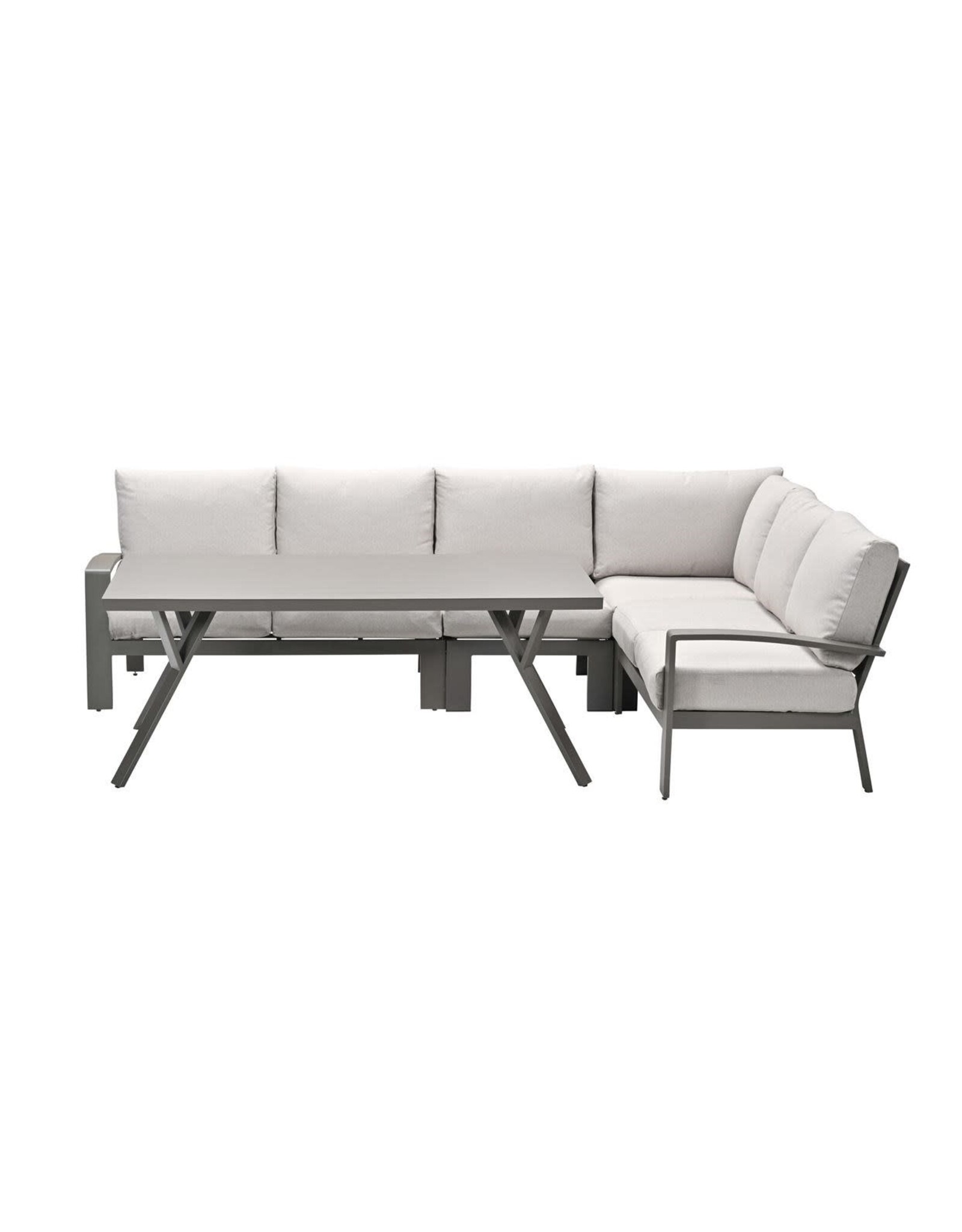 GARDEN IMPRESSION Garden Impressions Rondo lounge-diningset - 6-delig barista - desert sand