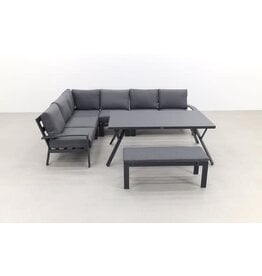 GARDEN IMPRESSION Garden Impressions Rondo Loungedining set 6-delig - carbon black/ mystic grey