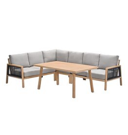 GARDEN IMPRESSION Garden Impressions San Capri lounge dining set 5-delig - light teak aluminium