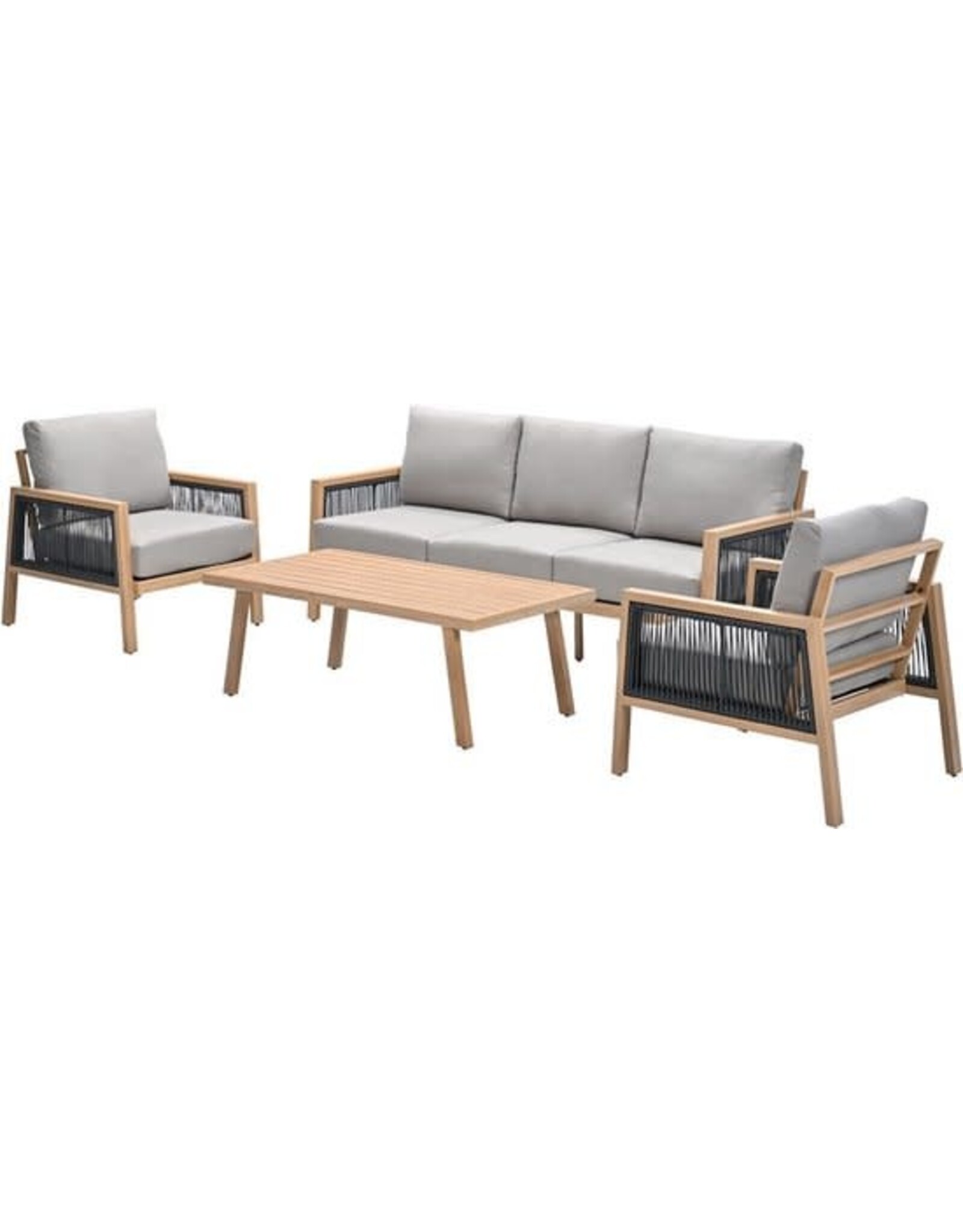 GARDEN IMPRESSION Garden Impressions San Capri lounge dining set 5-delig - light teak aluminium