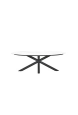 GARDEN IMPRESSION Garden Impressions Scotland tafel - 220x115 cm - carbon black - Centostone venice white