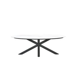 GARDEN IMPRESSION Garden Impressions Scotland tafel - 220x115 cm - carbon black - Centostone venice white