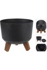 Decoris Bloempot Eco op pootjes 200x175mm - zwart
