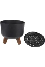 Decoris Bloempot Eco op pootjes 200x175mm - zwart