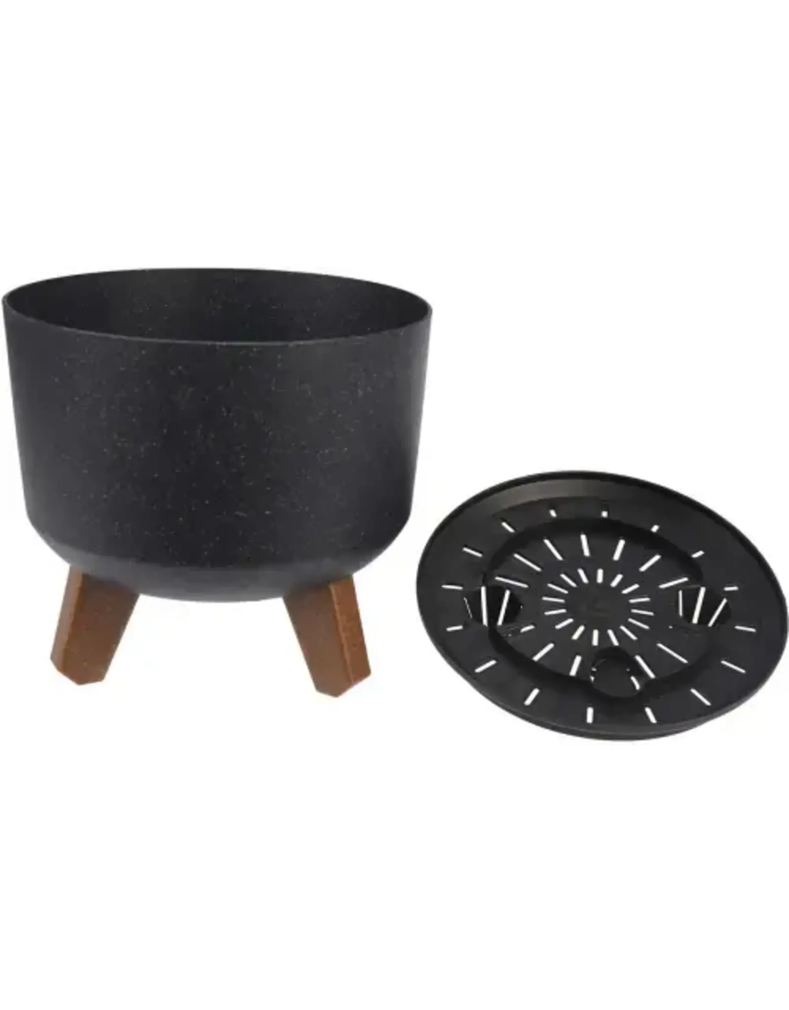 Decoris Bloempot Eco op pootjes 200x175mm - zwart