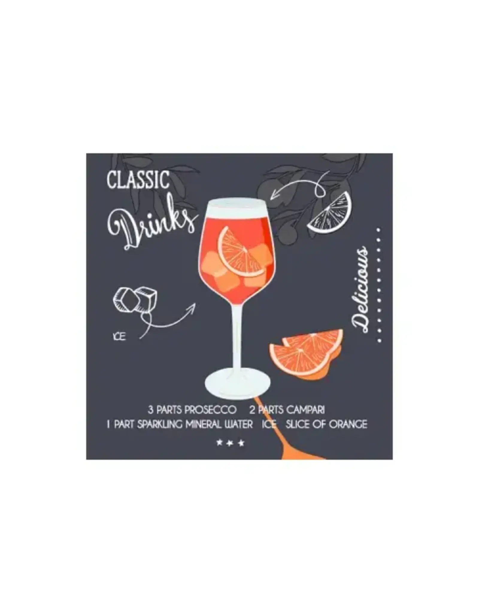 paper+design Duni servetten Aperole Black 3-laags 24x24cm 20 stuks