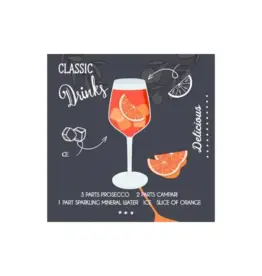 paper+design Duni servetten Aperole Black 3-laags 24x24cm 20 stuks