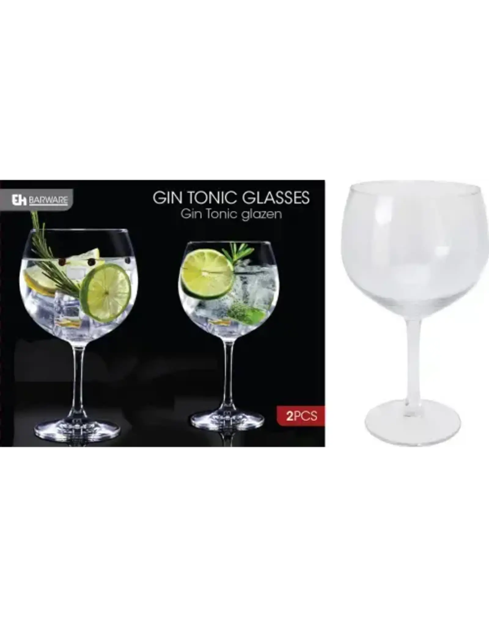 EXCELLENT HOUSEWARE Gint Tonic Glas 650ml set 2 stuk