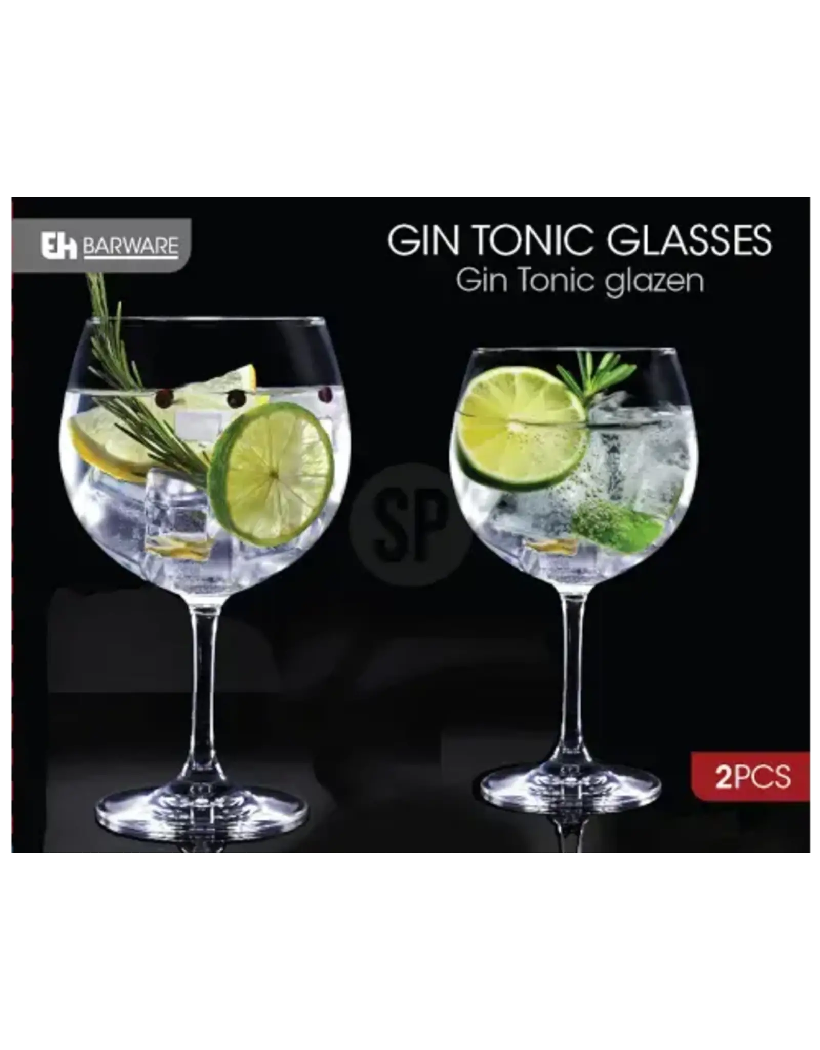 EXCELLENT HOUSEWARE Gint Tonic Glas 650ml set 2 stuk