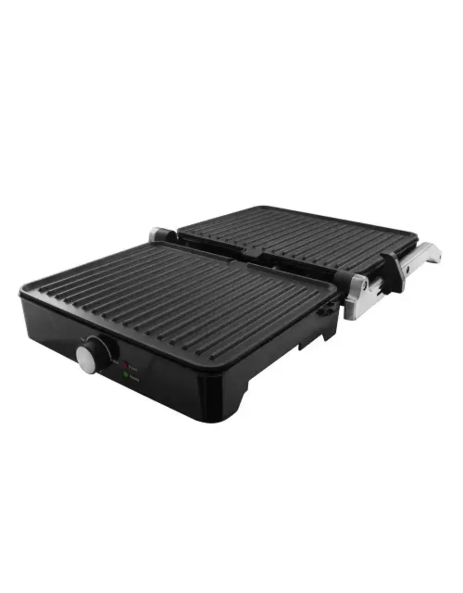 TOMADO Tomado Contactgrill 2000W zwart/RVS zwevende bovenplaat