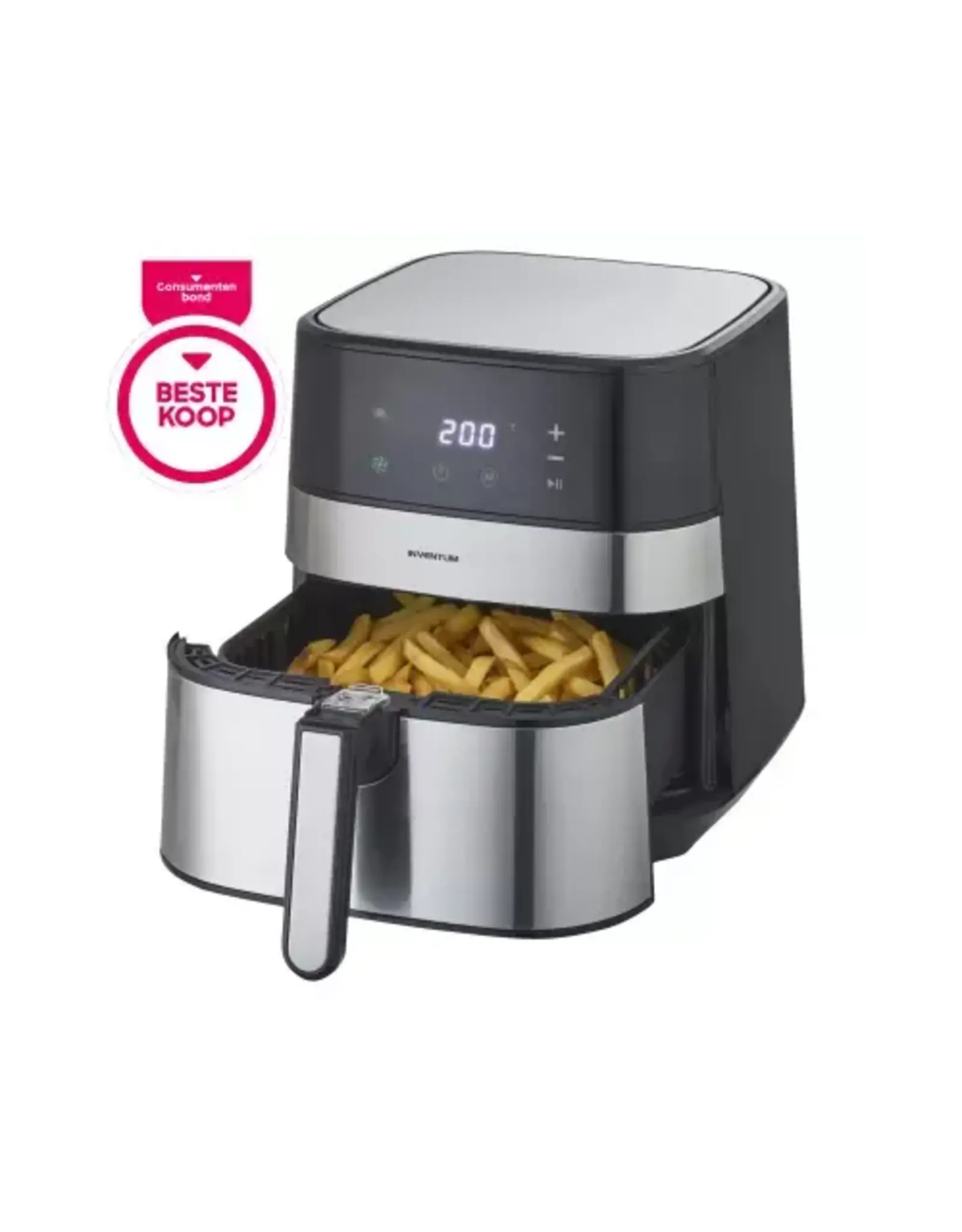 INVENTUM Inventum GF500HLD Airfryer Friteuse 5L Zwart/RVS 1700W