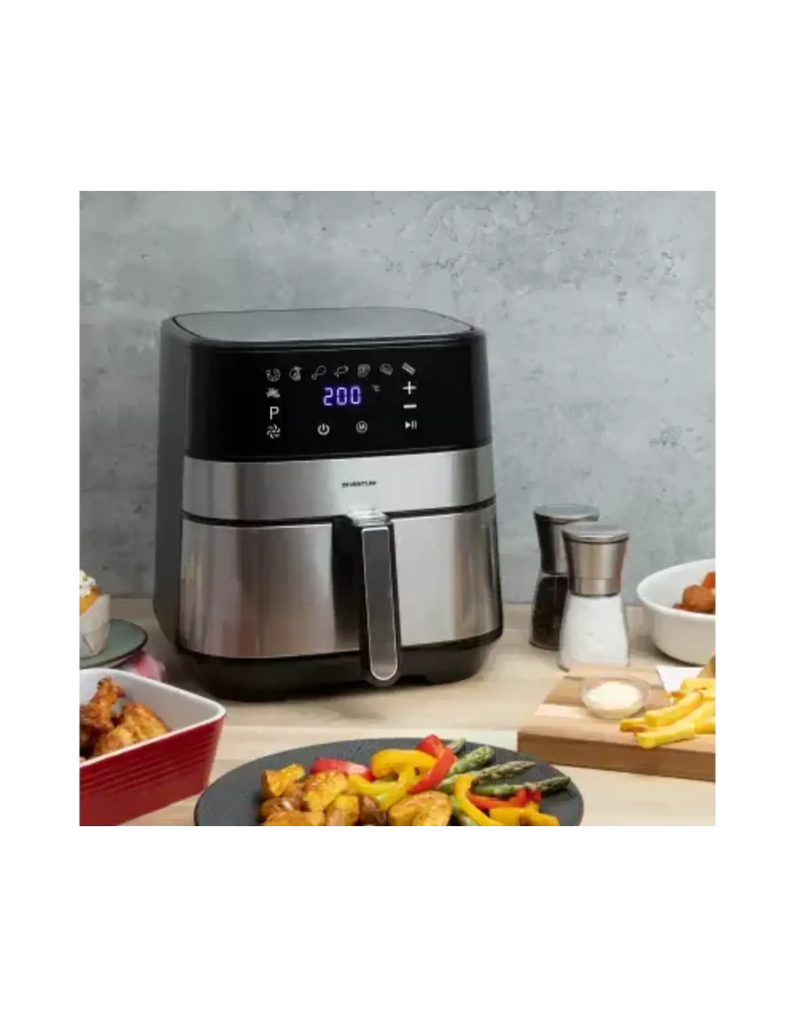 INVENTUM Inventum GF500HLD Airfryer Friteuse 5L Zwart/RVS 1700W