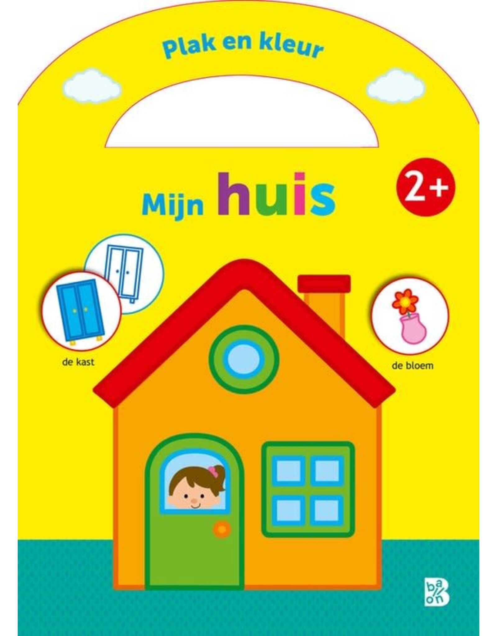 Stickerkoffertjes 1 - Plak en kleur Mijn huis 2+