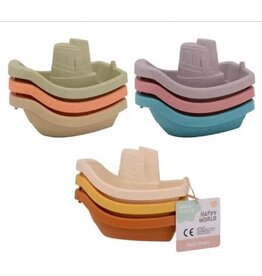 Happy World bio plastic bad bootjes 3 stuks assorti
