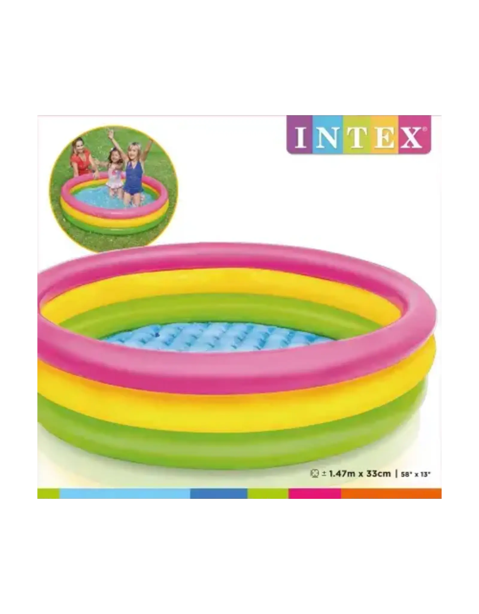 INTEX Intex zwembad Sunset Glow 3-ring 147x33cm (opblaasbare bodem