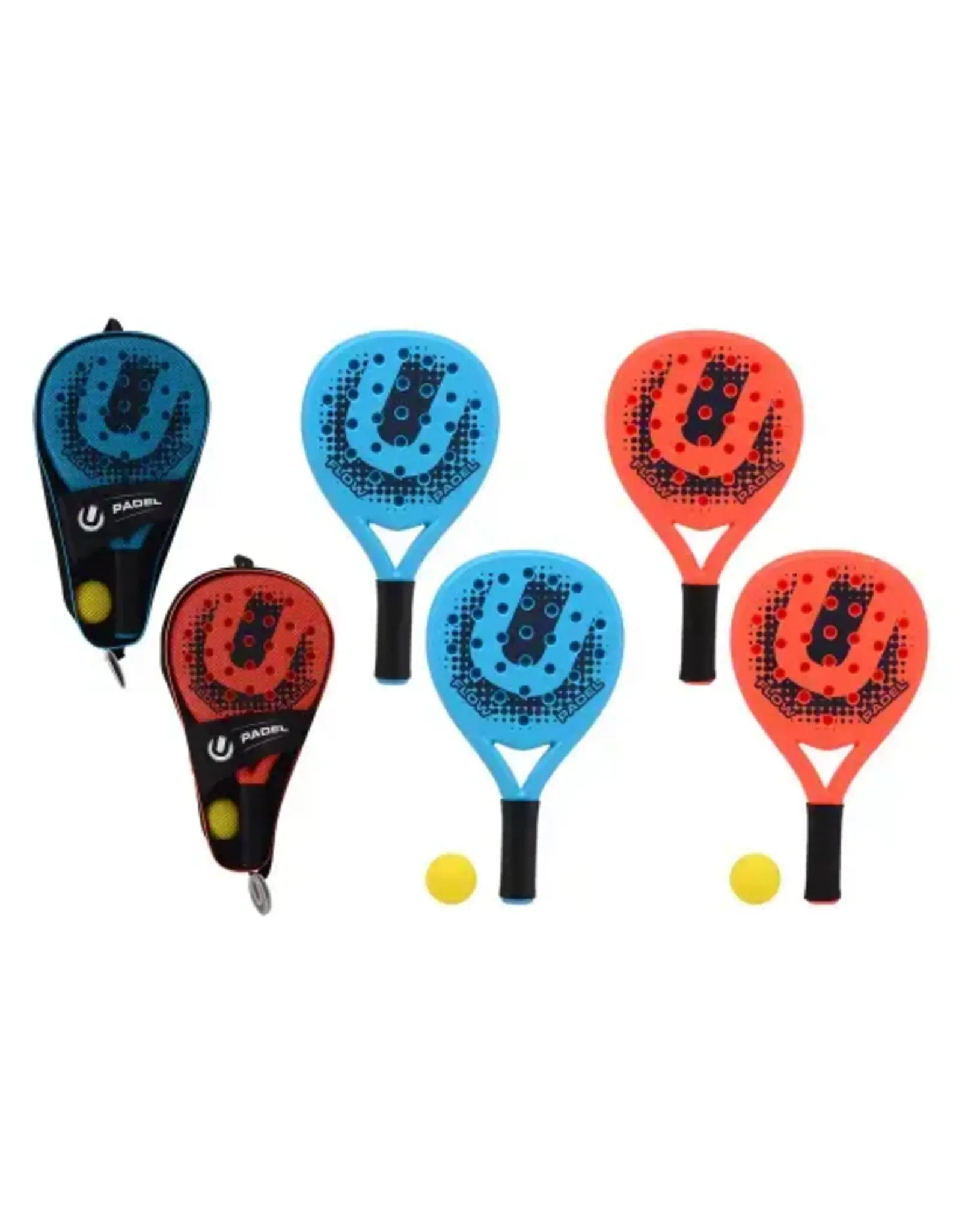 JOHNTOYS Urban Disctrict padel set in draagtas 2 assorti