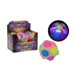 Crazy flashing regenboog stuiterbal met licht