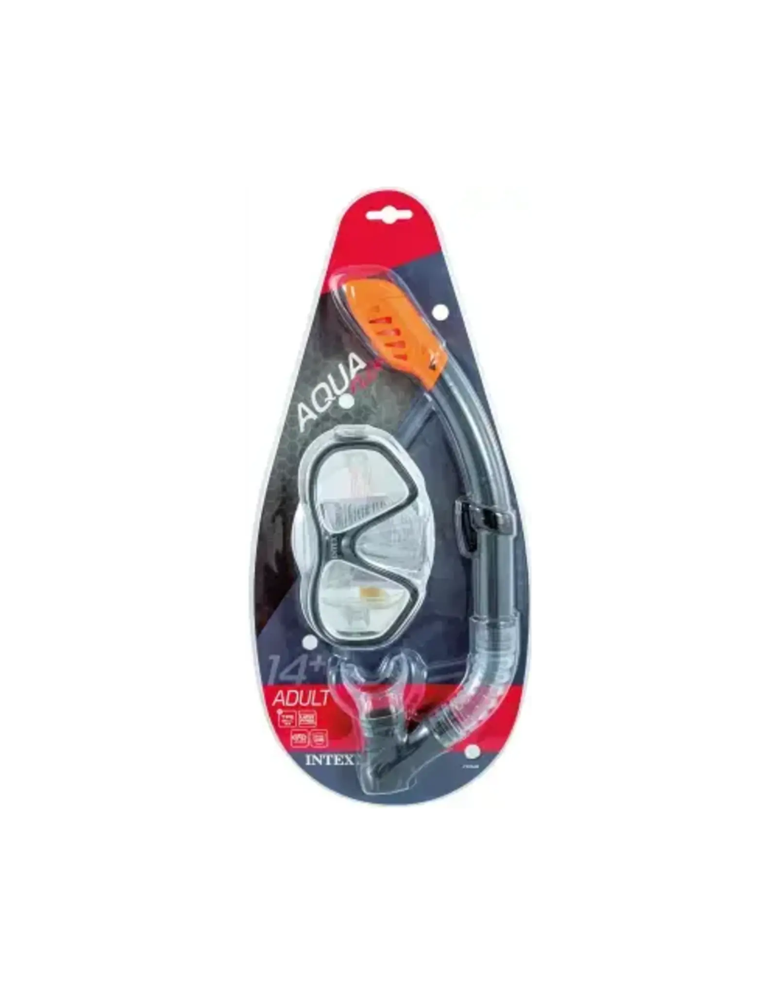 INTEX Intex Snorkelset Reef Rider | Zwart/Grijs 2-delig