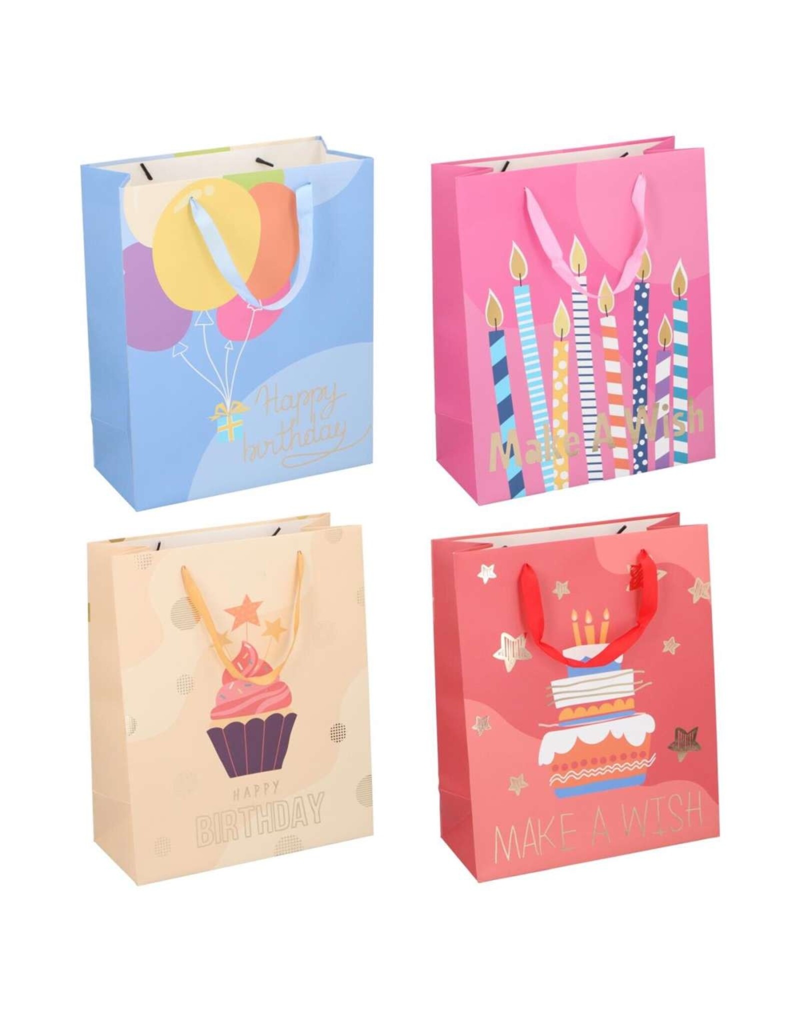 Geschenktas birthday cake 32x26cm