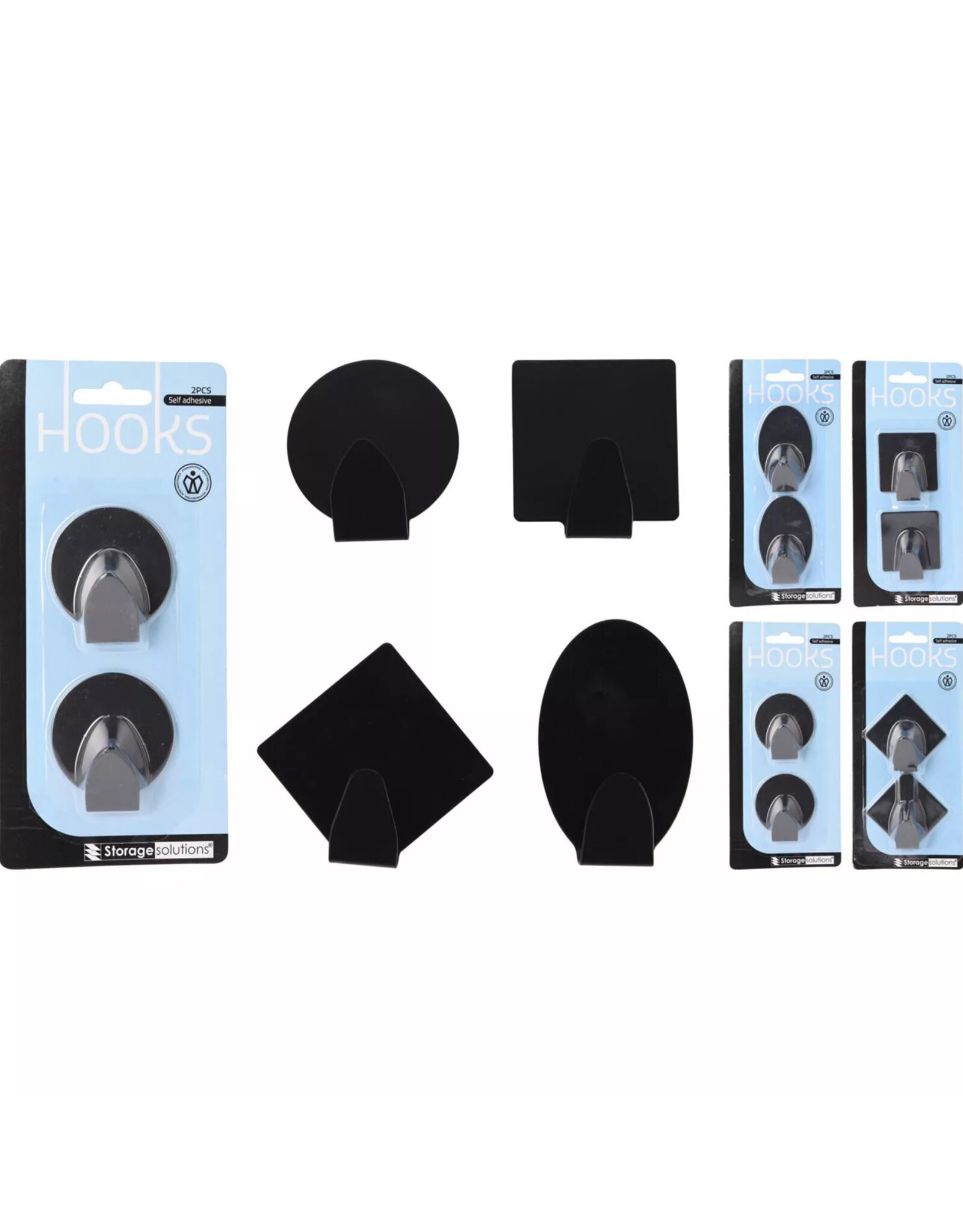 Storage Solutions Plakhaakjes RVS 2 stuks op kaart