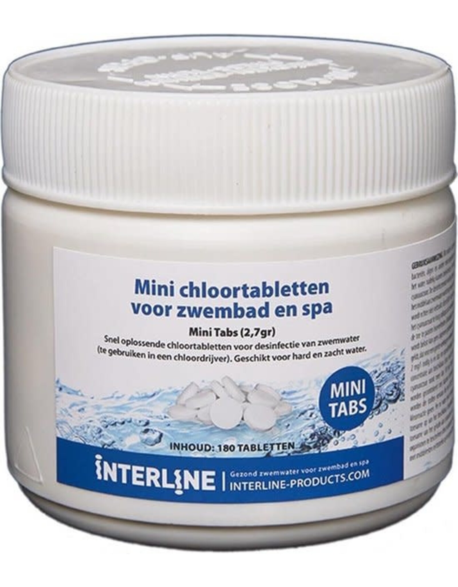 INTERLINE Interline Zwembad Interline Mini Quick chloortabletten - 2,7 gr / 180 stuks