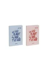 brepols Brepols agenda 2024-2025 - TOILE OCEAN - Schoolagenda - Dagoverzicht - Roze/ blauw - 11.5 x 16.9 cm