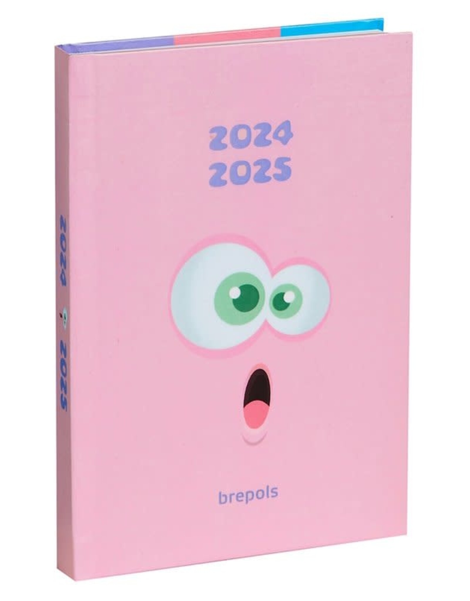 brepols Brepols agenda 2024-2025 - MONSTERS - Dagoverzicht - Roze/ blauw / groen - 11.5 x 16.9 cm