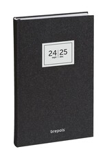 brepols Brepols agenda 2024-2025 - 16 MAANDEN - Saturnus ESSENZ - Dagoverzicht - Antraciet - 13.3 x 20.8 cm