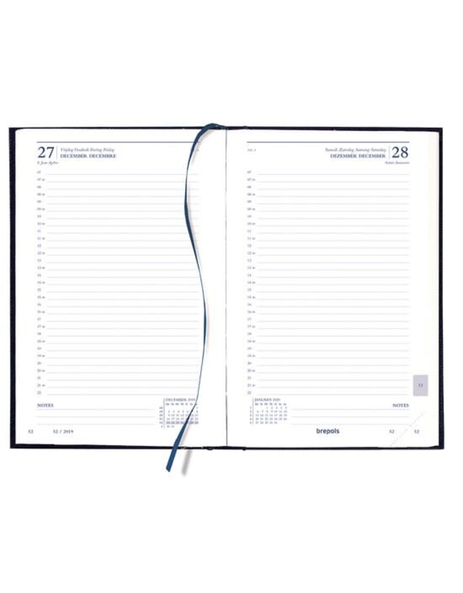 brepols Brepols agenda 2024-2025 - 16 MAANDEN - Saturnus ESSENZ - Dagoverzicht - Antraciet - 13.3 x 20.8 cm
