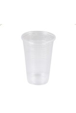 P.F.SERVICE Plastic bekers transparant 0,25liter recyclebaar 10 stuks