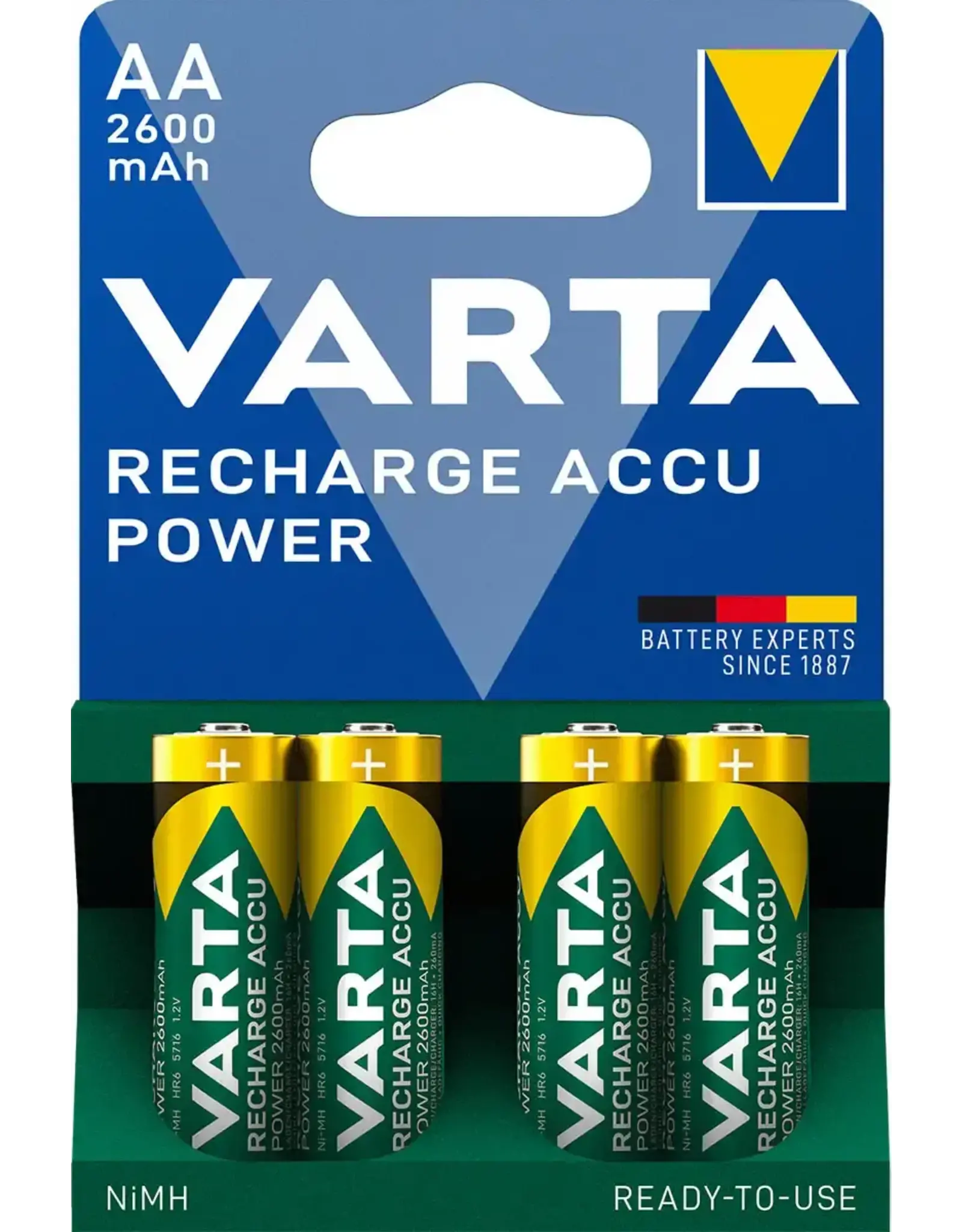 VARTA Varta AA Batterij 5716101404 4stuk(s) 1.2V 2.6Ah
