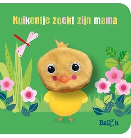 Ballon Kartonboek met vingerpopje 0 - Kuikentje zoekt zijn mama