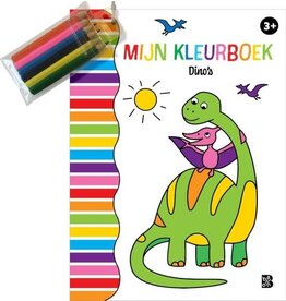 Ballon Kleurboek met kleurpotloodjes 1 - Dinosaurussen