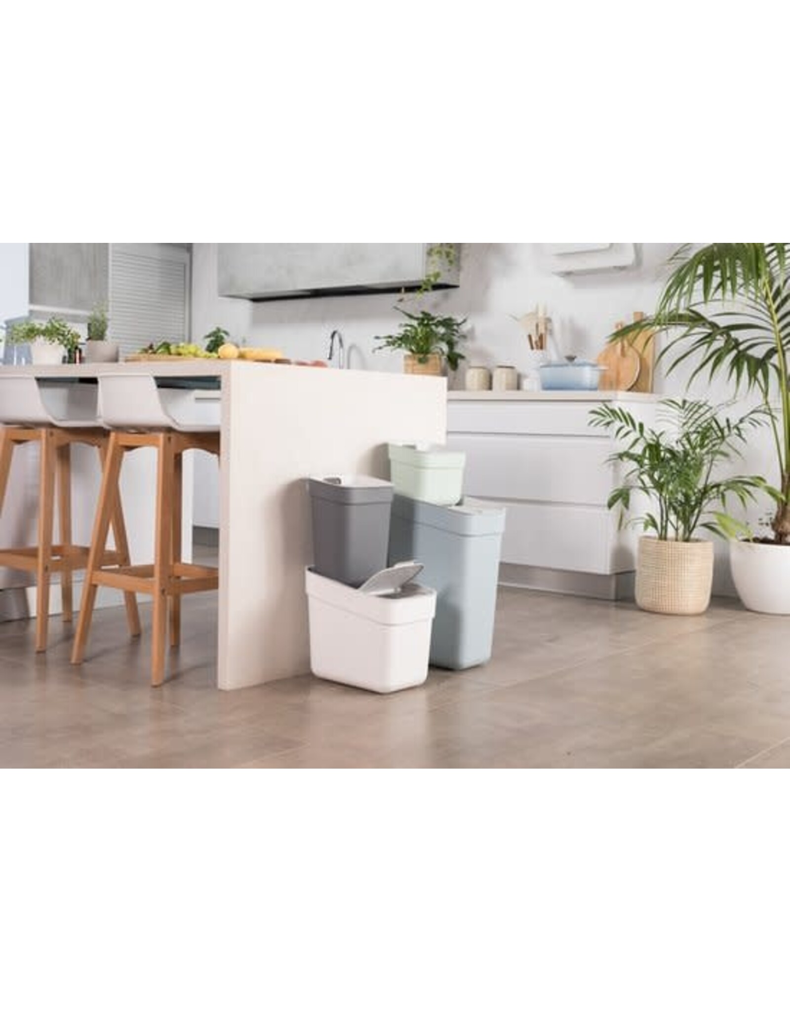 CURVER Curver Ready to Collect Prullenbak - 10L - Donkergrijs/Lichtgrijs