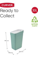 CURVER Curver Ready to Collect Prullenbak 30L - Groen/Lichtgrijs