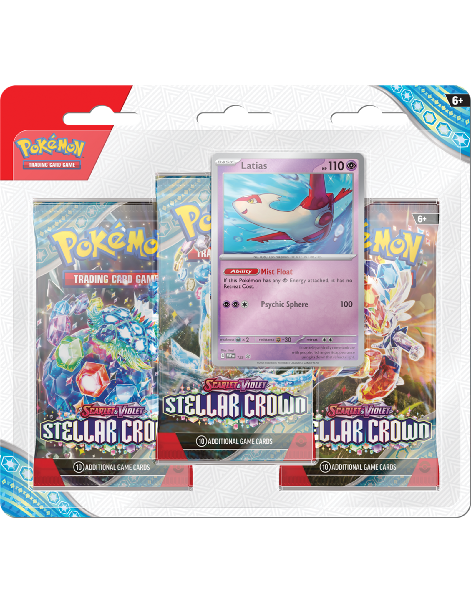 POKEMON Pokémon Scarlet & Violet Stellar Crown 3 Pack Blister Latias