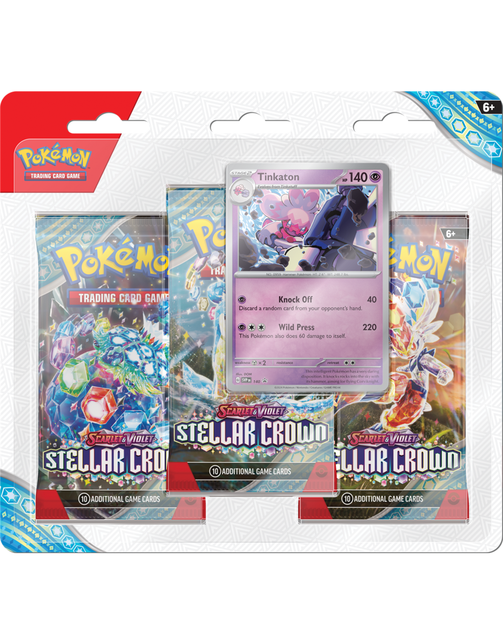 POKEMON Pokémon Scarlet & Violet Stellar Crown 3 Pack Blister Tinktaton