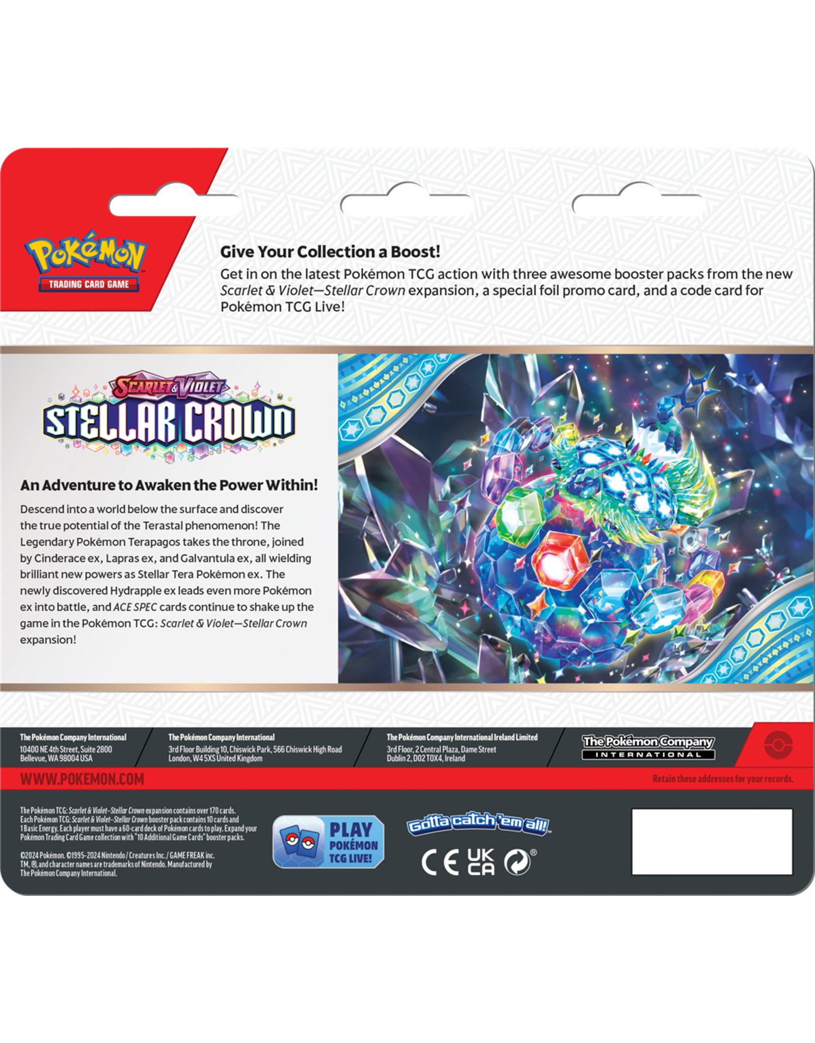 POKEMON Pokémon Scarlet & Violet Stellar Crown 3 Pack Blister Tinktaton