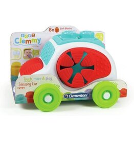 CLEMENTONI Clementoni Soft Clemmy - Sensory Car  - Baby Blokken - 8 Speelblokken met Vormendoos Auto