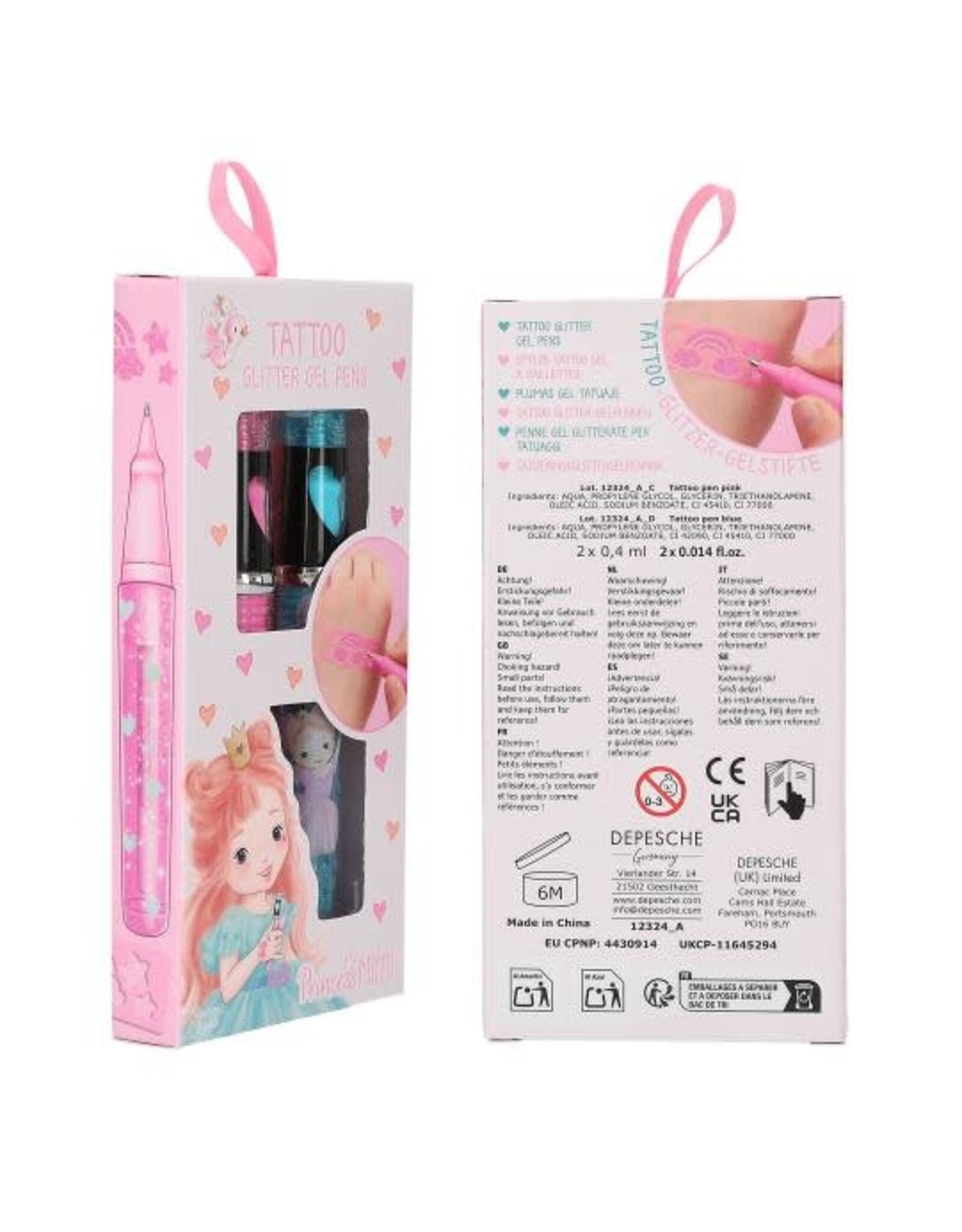 princess mimi Princess Mimi - tattoo glitter gelpennen