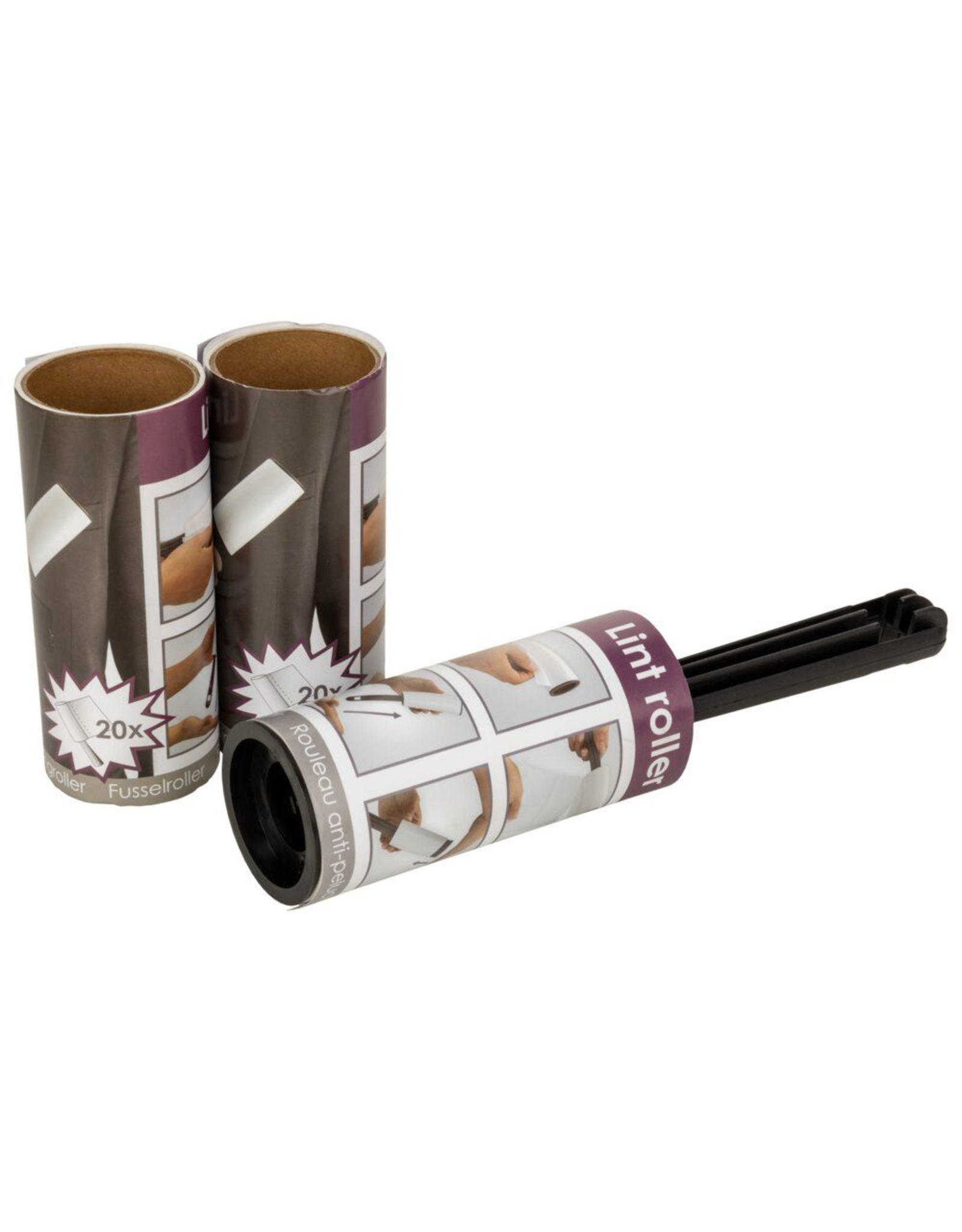 KLEDINGROLLER MET 2 RESERVE ROLLERS