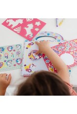TOTUM Totum Unicorn Designer doeboek, stickerboek, tekenen en schrijven - hard cover vakantieboek 25 delig - incl. stickers en sjablonen