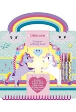 TOTUM Totum Unicorn Designer doeboek, stickerboek, tekenen en schrijven - hard cover vakantieboek 25 delig - incl. stickers en sjablonen