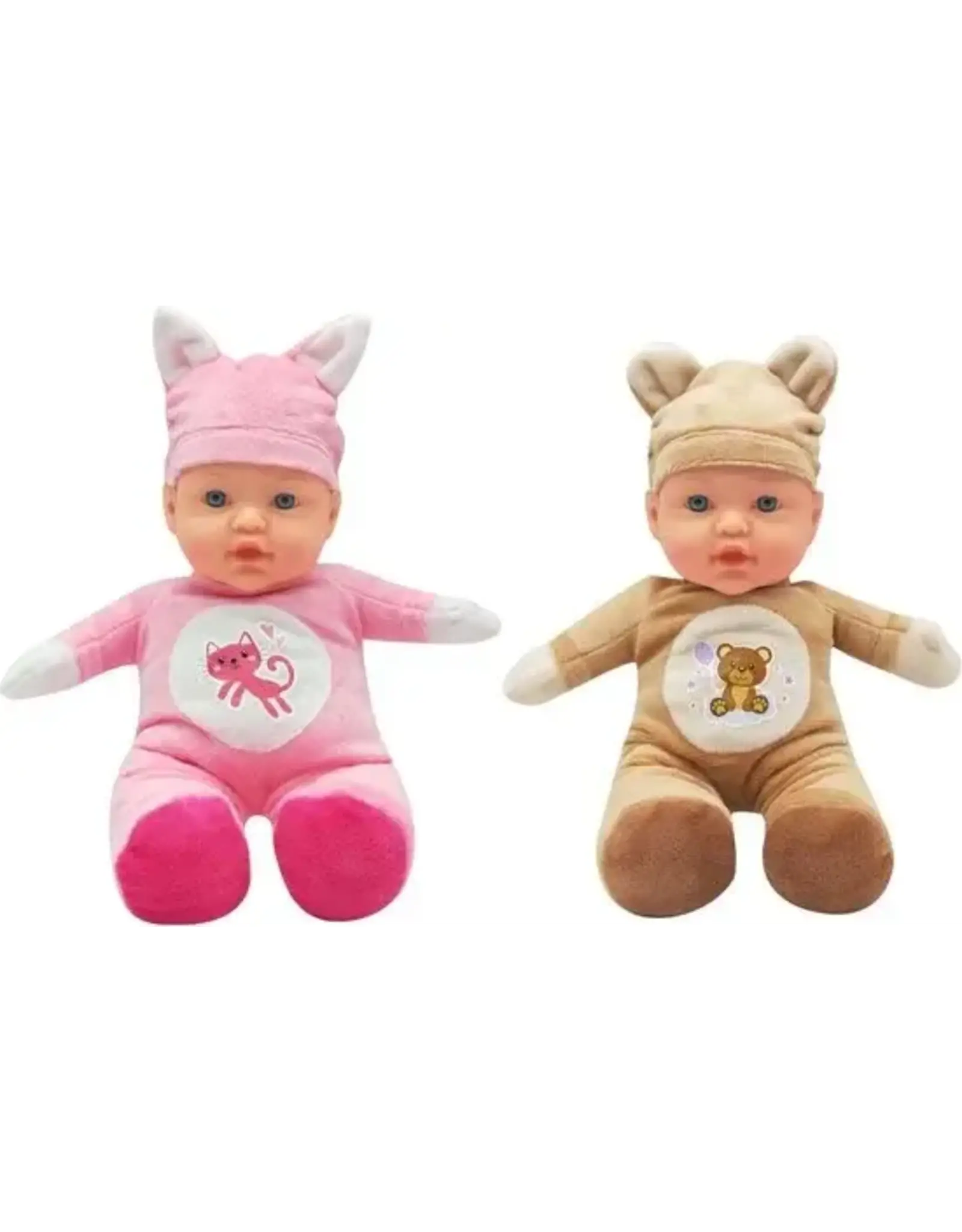 mother love Mother Love Zachte Babypop 31cm Kat / Beer