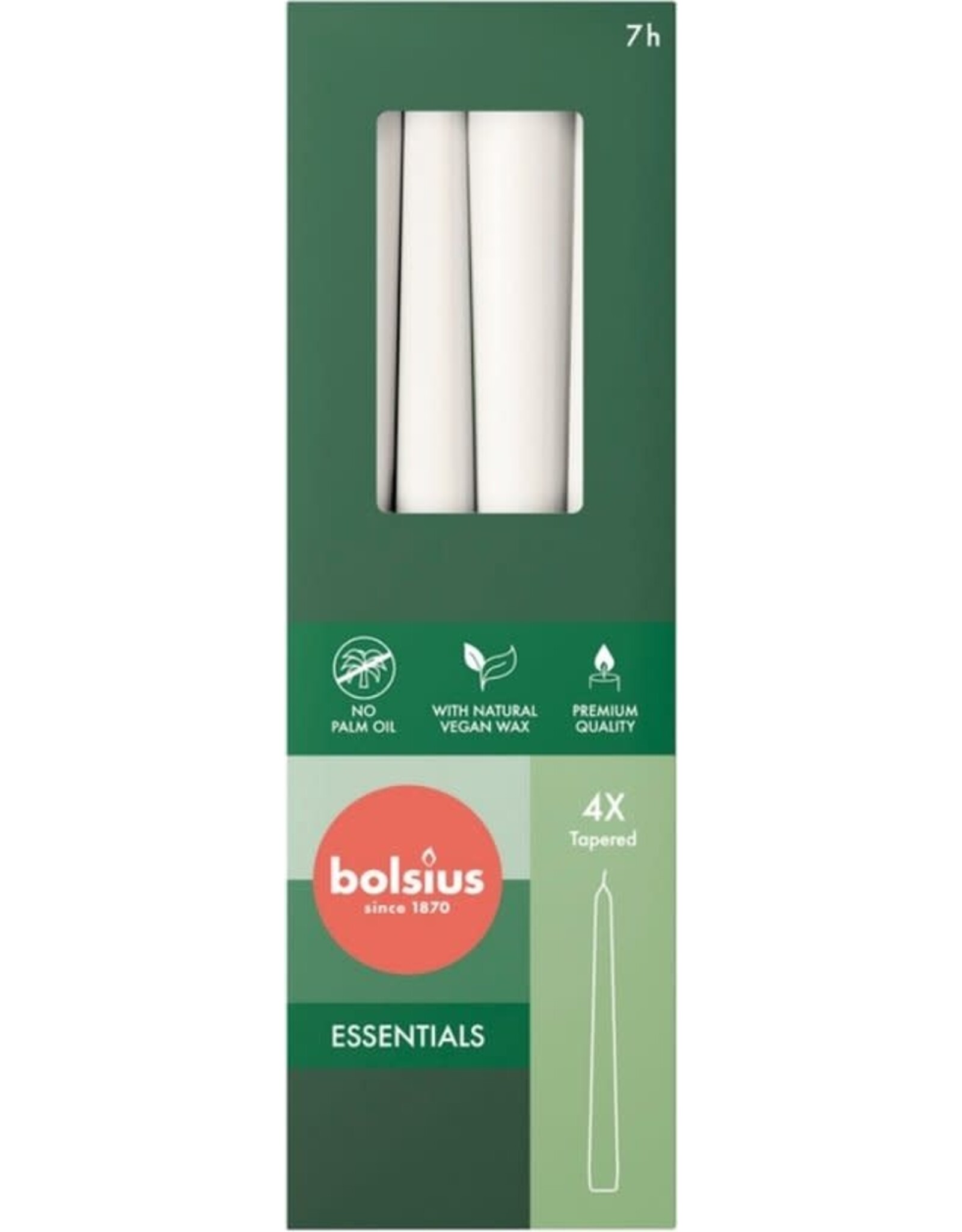BOLSIUS Bolsius - Gotische kaarsen - 245/24 - 4 stuks per verpakking - Cloudy White