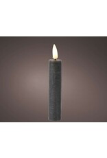 lumineo Lumineo LED dinerkaarsen met flikkerende vlam grijs dia2x16cm was met 6 uur tim